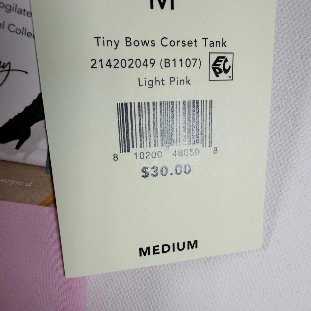 Blogilates Women's Tiny Bows Corset Tank Top - Pink M - Picture 12 of 14